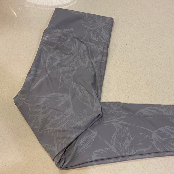 Gray Floral Fabletics Leggings - Picture 2 of 9